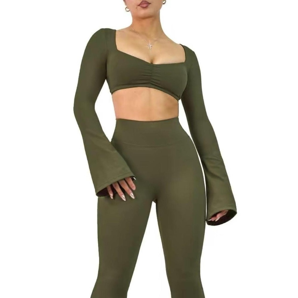 Bell sleeve crop top